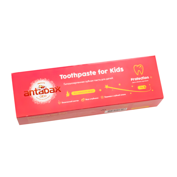 Зубная паста 100 гр. Kids strawberry (розовая) ANTABAX *12