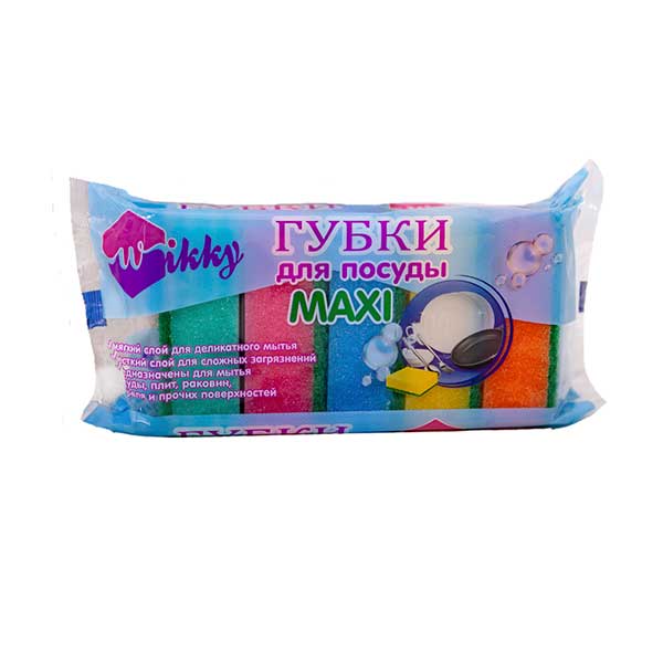 Губки для посуды "Wikky" Макси 5 шт