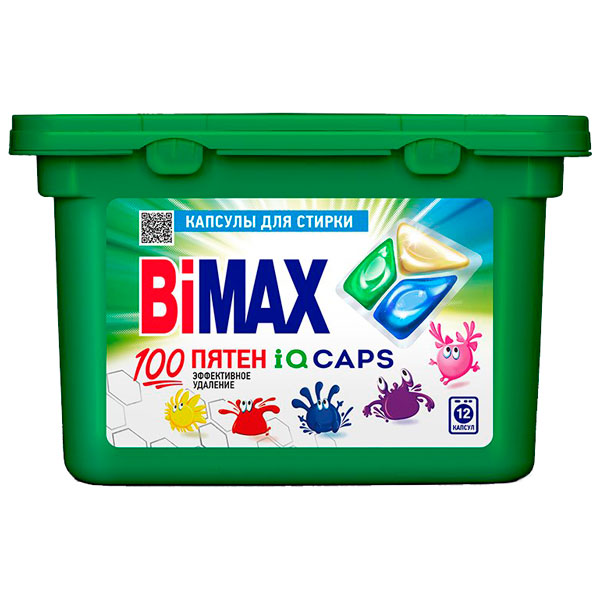 Капсулы для стирки BiMax 100 пятен (13г*12шт) НК