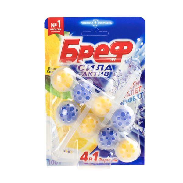 Бреф для унитаза 2*50гр.сила актив лимон *10