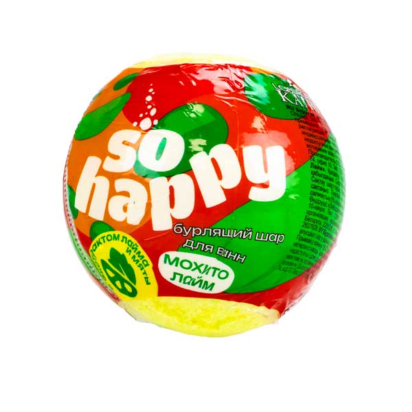 Бурлящий шар для ванны 120г "SOHappy" Мохито Лайм