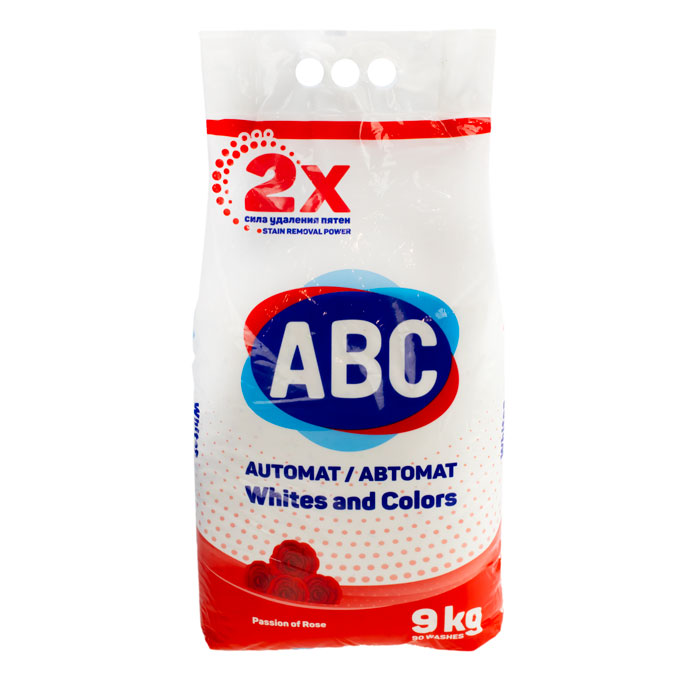 Порошок для стирки белья Роза 9кг. ABC