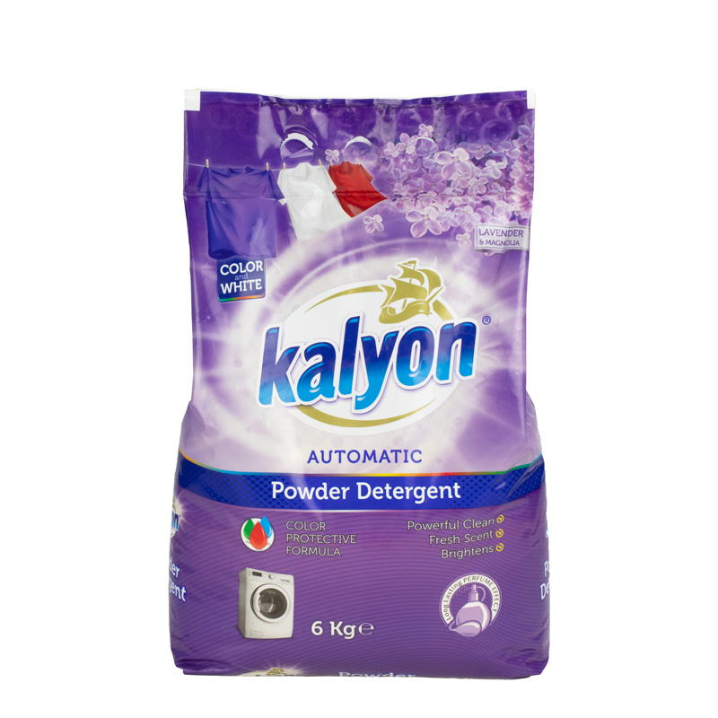 Стиральный порошок автомат для цветного и белого, 6 кг. KALYON фиолетовый