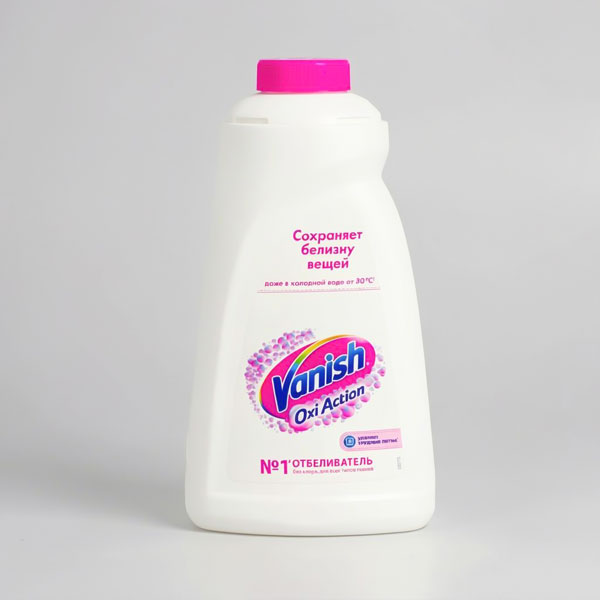Пятновыводитель-отбеливатель VANISH OXI ACTION 1л. КРИСТ БЕЛИЗНА *12