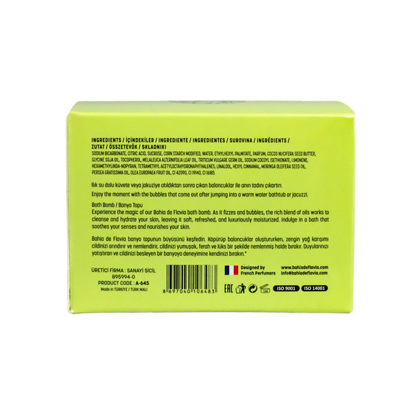 Бомбочки для ванны BAHIA DE FLAVIA   BATH BOMB 160 GR DETOXIFIYING WELLNESS ROUTING