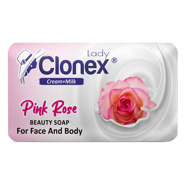 Мыло-крем Clonex 140 гр. Cream+milk Pink rose (розовая роза) бумажная упак 