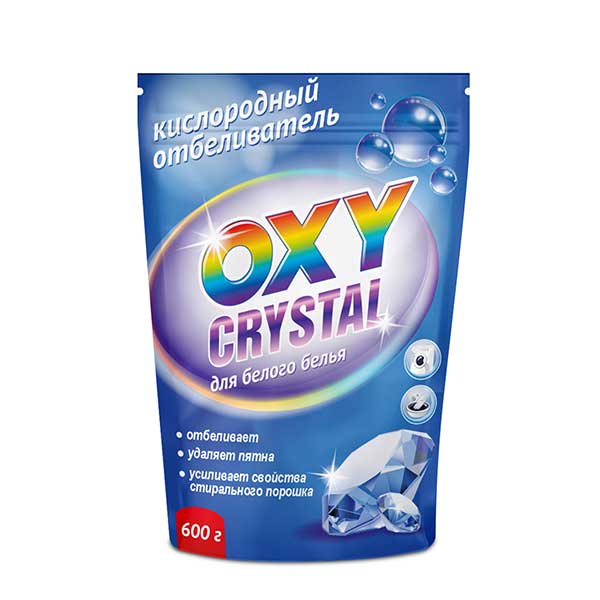 Кислородный отбеливатель Oxy crystal для белого белья 600 г.