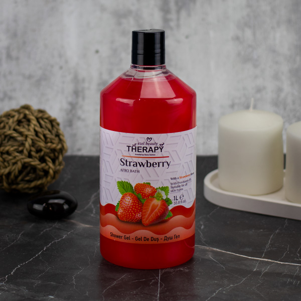 Гель для душа Клубника 1л. Ezel Premium