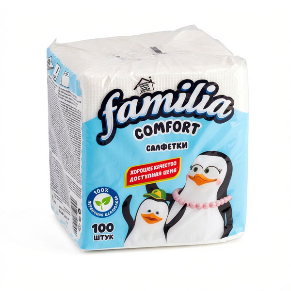 Салфетки 100шт.24*23 FAMILIA *24