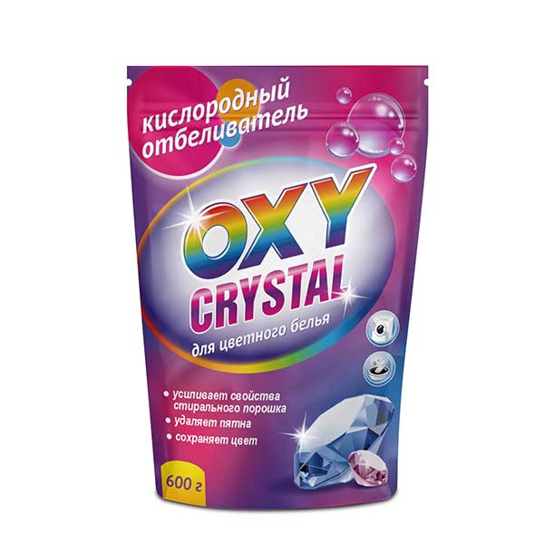 Кислородный отбеливатель Oxy crystal для цветного белья 600 г.