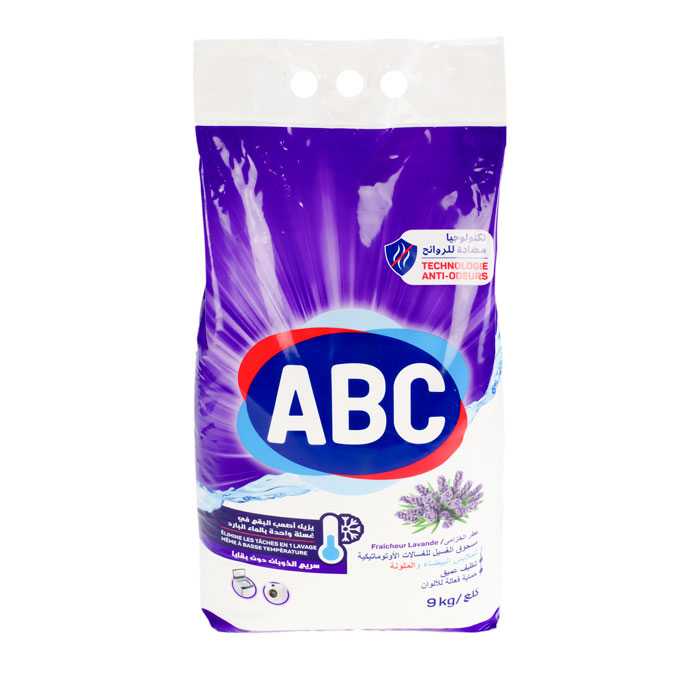 Порошок для стирки белья Лаванда 9кг. ABC