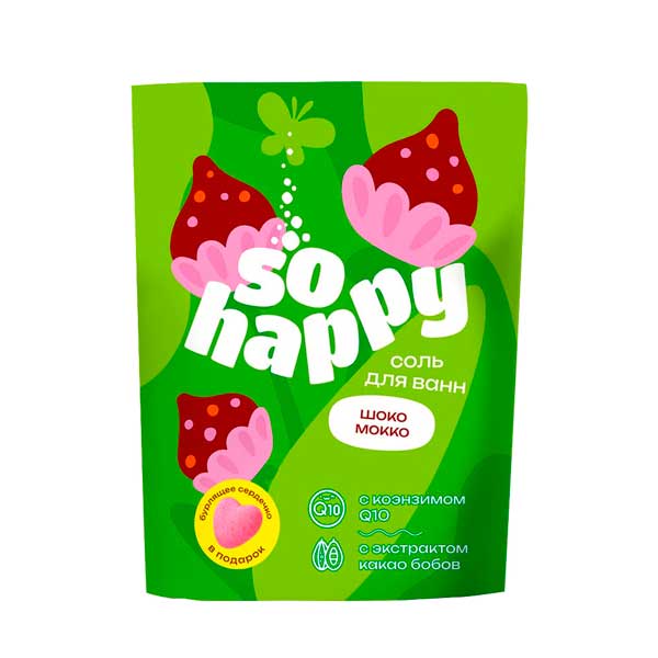 Соль для ванн 500г "SOHappy" Шоко Мокко