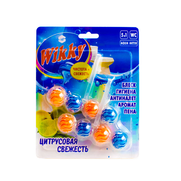 Подвесной блок для унитаза Wikky 4*2 шт Цитрусовая свежесть