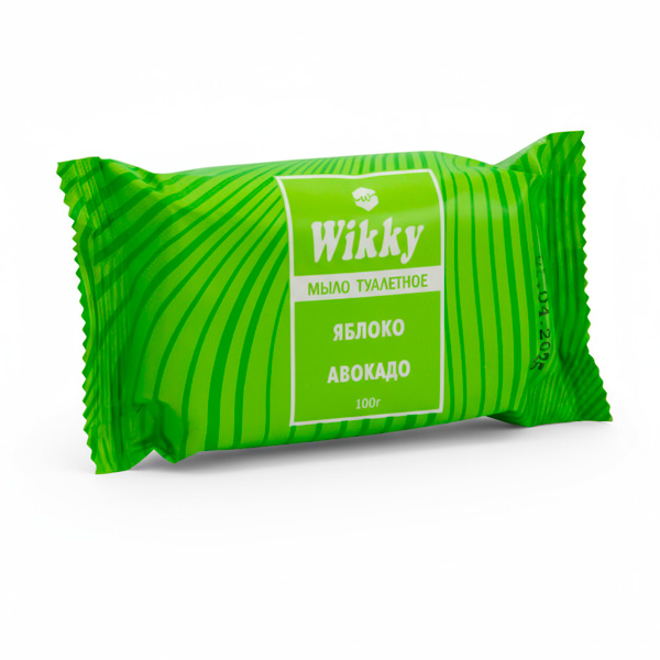 Мыло 100г флоупак Яблоко авокадо Wikky *72