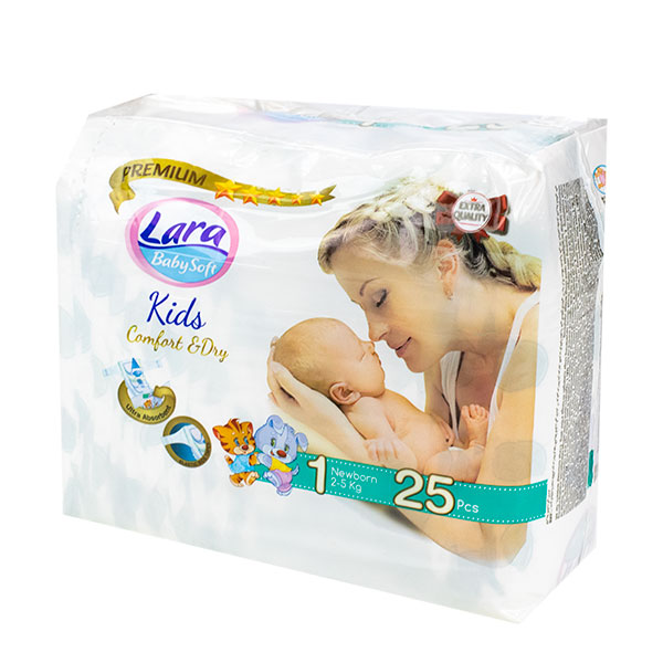 Подгузники для новорожденных LARA BABY 25 шт. 1,5-2,5 кг.