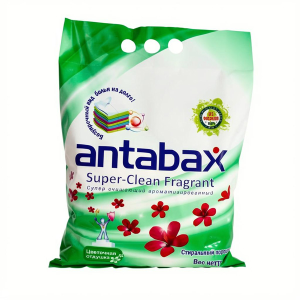 Стиральный порошок 1кг. универсальный, против пятен (зеленый) ANTABAX *12