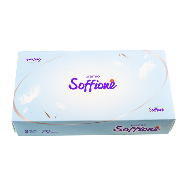 Бумажные салфетки 3сл 70шт гигиенические Soffione Premio