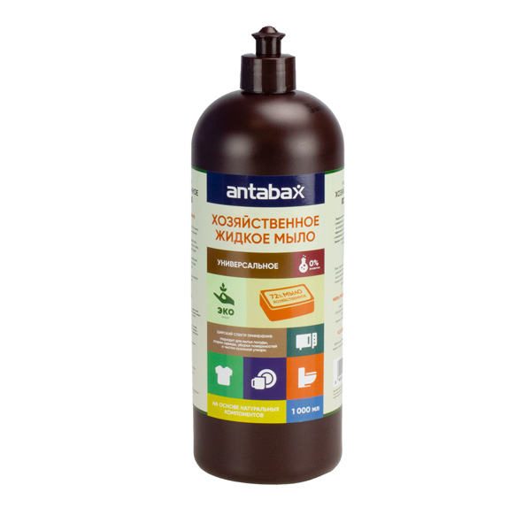 Мыло жидкое 1л. хозяйственное, коричневое ANTABAX *12
