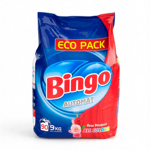 Порошок 9 кг BINGO ALL COLORS ROSE *1
