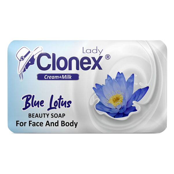 Мыло-крем Clonex 140 гр. Cream+milk Blue Lotus (лотас) бумажная упак 
