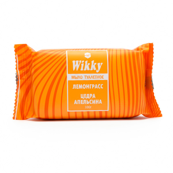 Мыло 100г флоупак Лемонграсс и цедра апельсина Wikky *72