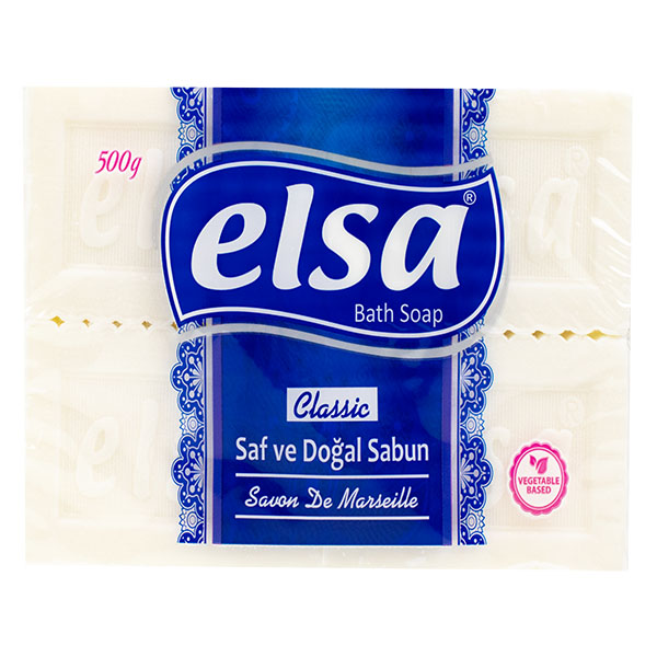 Мыло Elsa для бани и душа 4*125 гр Classic белое