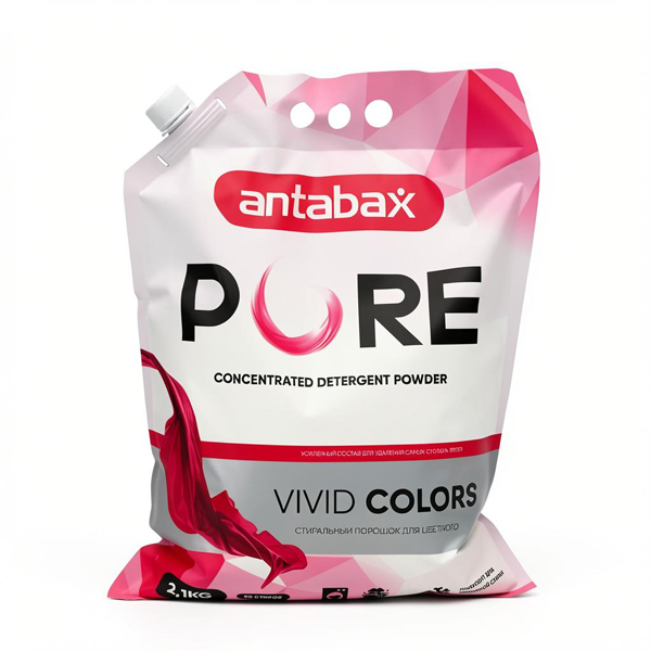 Стиральный порошок 2,1кг. PURE для цветного (красный) ANTABAX *6