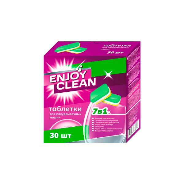 Таблетки для ПММ 540г ENJOY CLEAN 30 шт