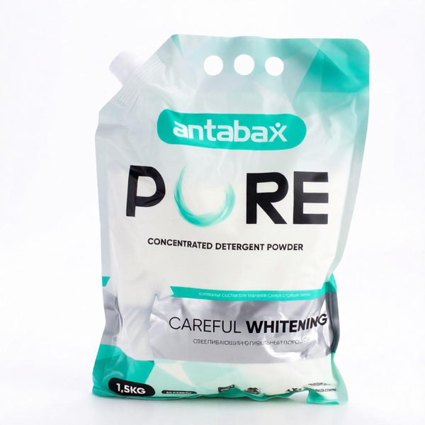 Стиральный порошок 1,5кг. PURE для белых (бирюзовый) ANTABAX *8