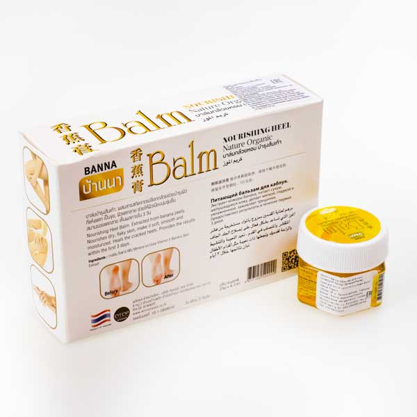 Органический крем-бальзам от трещин на пятках и ступнях ног Banna (Banna Balm Nourishing Heel Nature