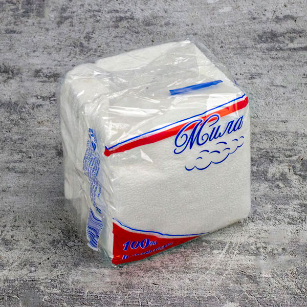 Салфетка белая "Мила" (1/80)