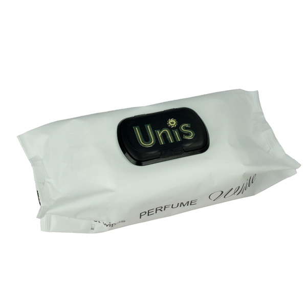 Салфетки влажные 84 шт. антибактериальные Perfume Whiteс клапаном ТМ Unis