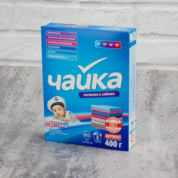 Порошок стиральный 400гр. ЧАЙКА АВТ ДЕТСКИЙ *18