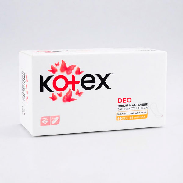 Прокладки ежедневные 56 шт. KOTEX DEO НОРМАЛ *16