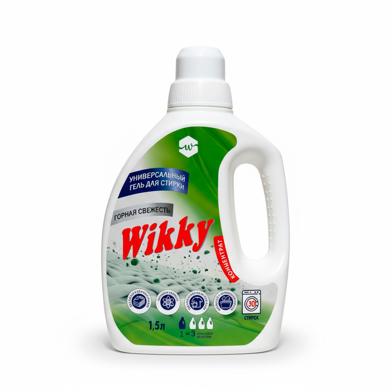 Гель для стирки Wikky 1,5 л "Горная свежесть"/8