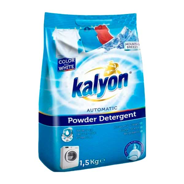 Стиральный порошок автомат для цветного и белого, 1,5 кг. KALYON синий 