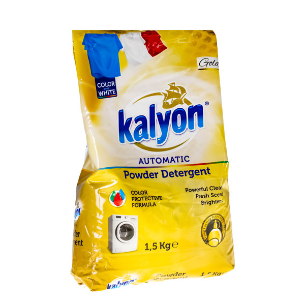 Стиральный порошок автомат для цветного и белого, 1,5 кг. KALYON золотой 