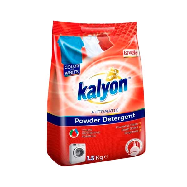 Стиральный порошок автомат для цветного и белого, 1,5 кг. KALYON красный 