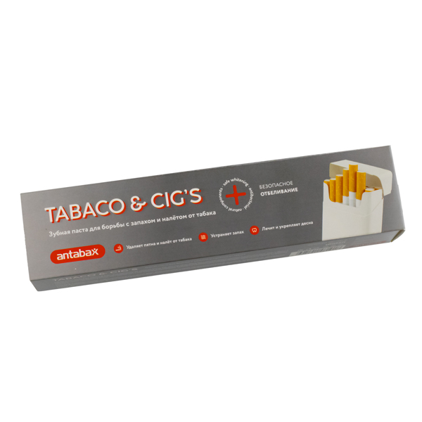 Зубная паста 100 гр. Tabaco&Cigs ANTABAX *12