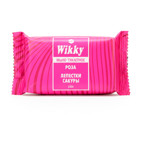 Мыло 100г флоупак Лепестки сакуры и розы Wikky *72