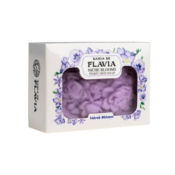 Мыло Flavia резное парфюмированное 125 гр Velvet Mousse в картоне