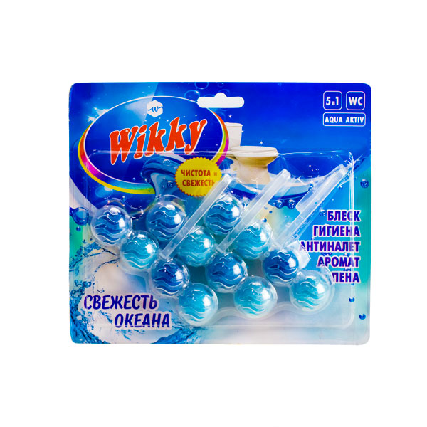 Подвесной блок для унитаза Wikky 4*3 шт Свежесть океана