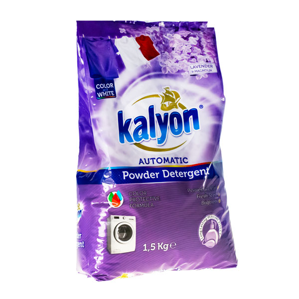 Стиральный порошок автомат для цветного и белого, 1,5 кг. KALYON фиолетовый 