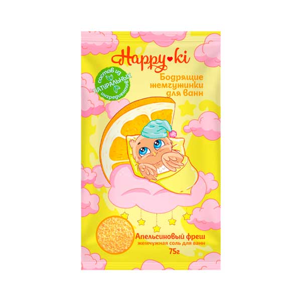 Соль для ванн 75г "Happyki" Апельсиновый фреш