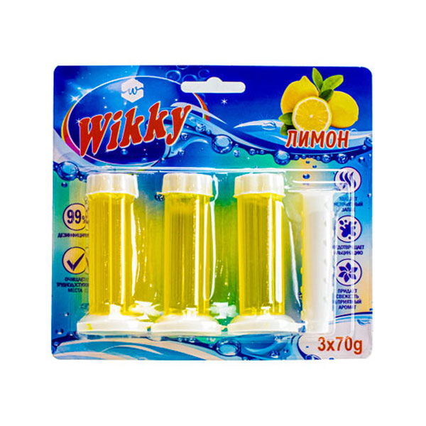Гелиевый стик для унитаза Wikky 3 шт Лимон