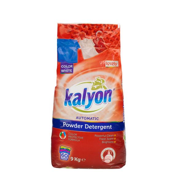 Стиральный порошок автомат для цветного и белого, 9 кг. KALYON красный