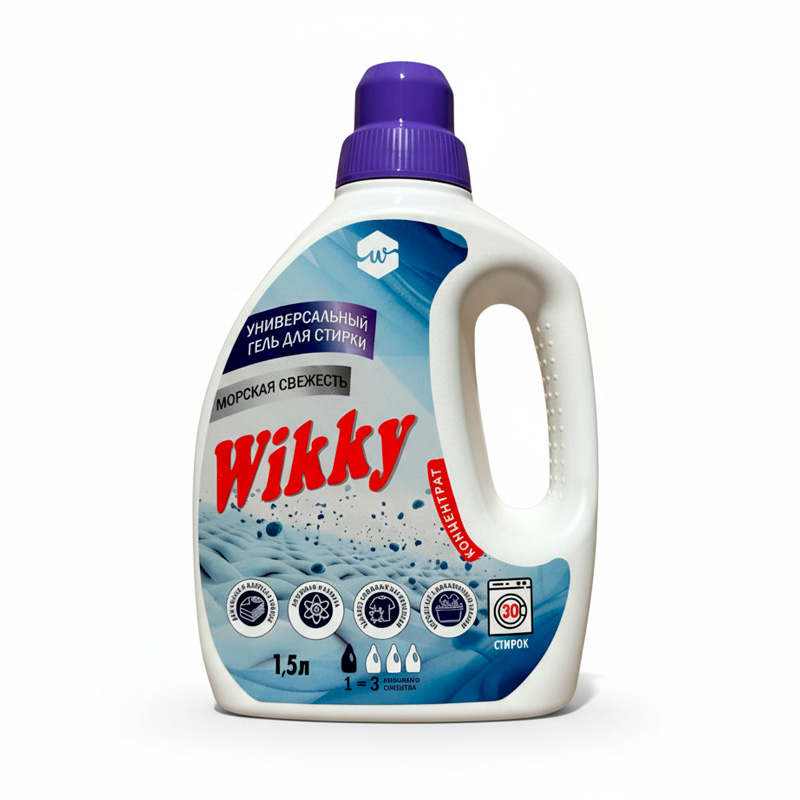 Гель для стирки Wikky 1,5 л "Морская свежесть"/8