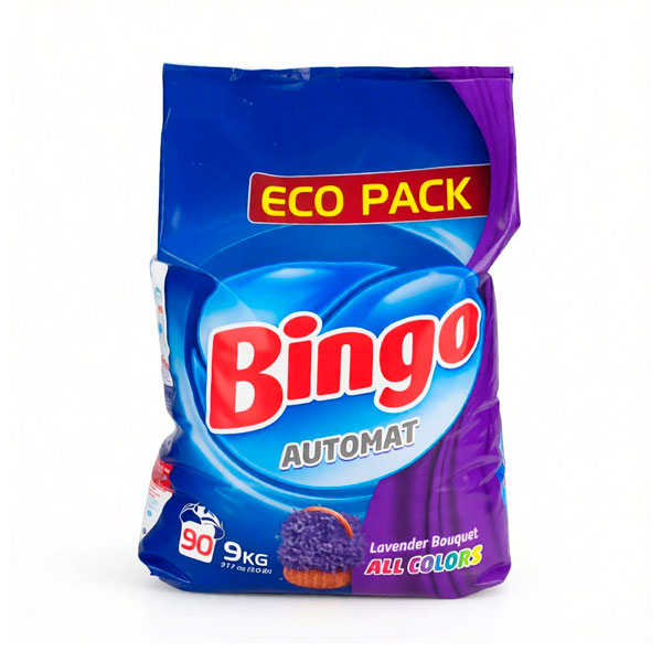 Порошок 9 кг BINGO АLL COLORS LAVENDER BOUQUET