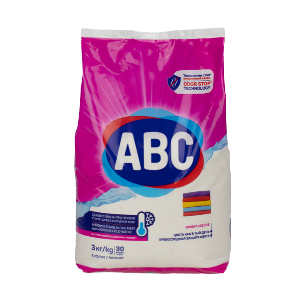 Порошок для стирки белья Колор 3кг. ABC