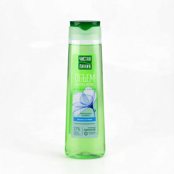 Шампунь 400мл. Чистая линия ОБЪЕМ И СИЛА ЛЬНА/РОСТК ПШЕНИЦЫ Д/ТОНК/ОСЛ *12